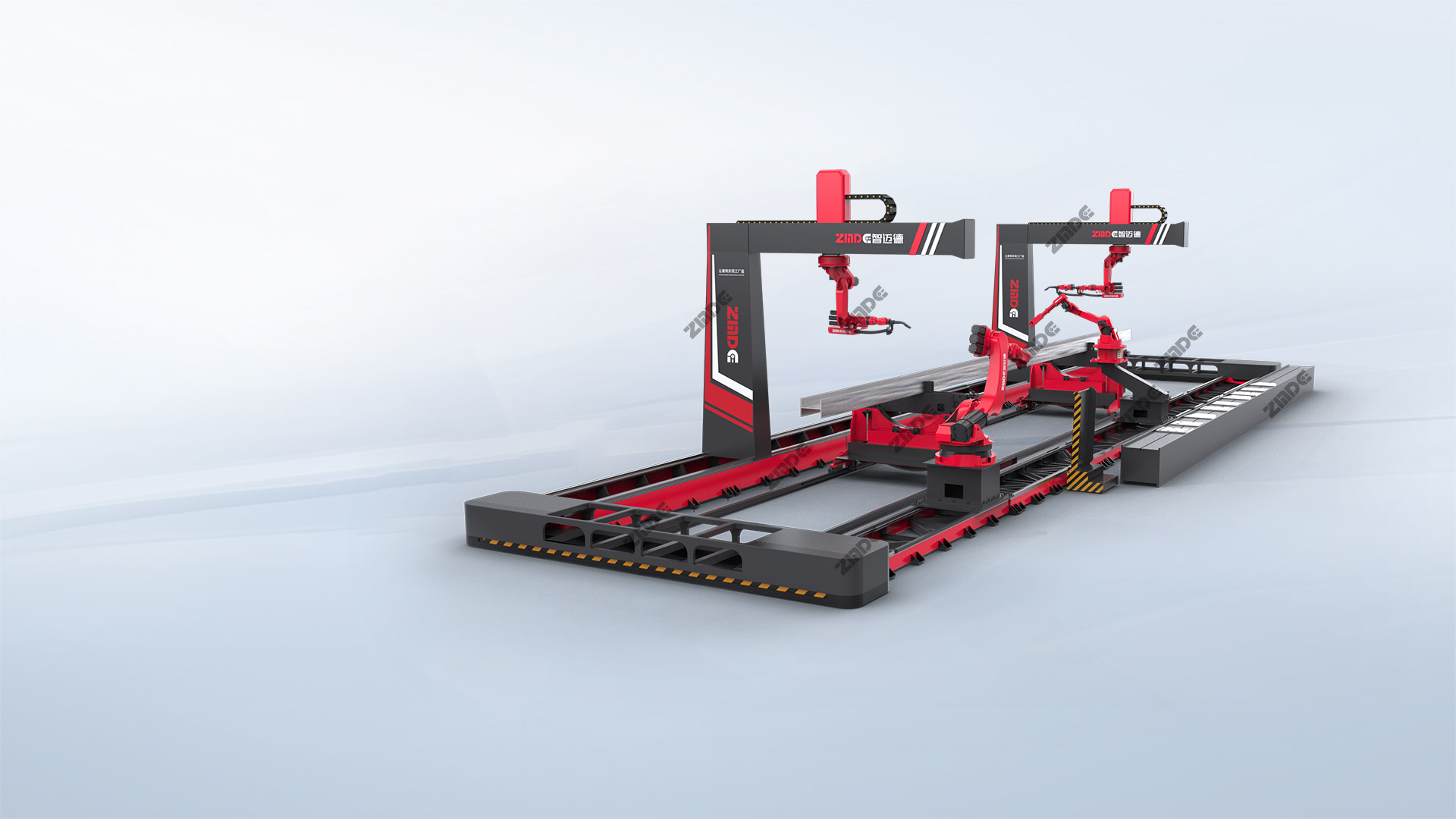 裝配式建筑鋼梁機器人智能鉚焊生產線