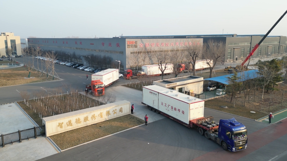 助力鋼構廠環保評級再提升！智邁德三元轉輪智能一體機批量發車交付！